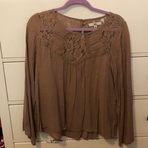 flowy shirt with lace detail